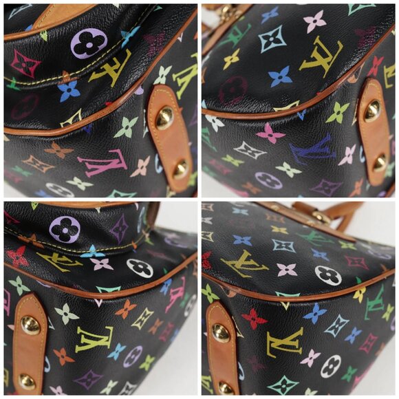 LOUIS VUITTON Monogram Multicolor Rita Tote Bag Black M40126 LV Auth 121294V - Picture 15 of 16